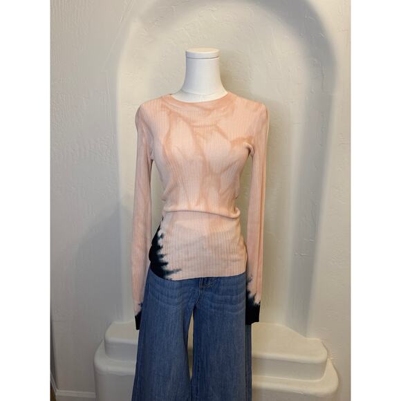 Proenza Schouler Apricot Pink Tie-Dye Ribbed Sweater – Size X - Picture 3 of 8